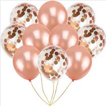 12寸玫瑰金亮片气球 生日派对装饰婚房布置纸屑气球套装定制