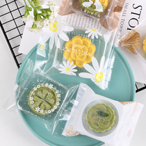 月饼包装袋蛋黄酥绿豆糕袋子50克100g鲜花茶饼干透明机封袋带托盒