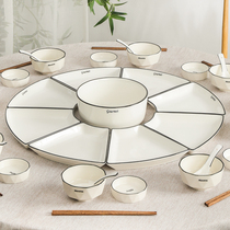 年夜饭家庭拼盘餐具组合盘子碗陶瓷菜盘家用创意过年碗盘碗碟套装