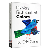 原版英文绘本My Very First Book of Eric Carle卡尔爷爷8册 上下翻页 配对游戏亲子互动 撕不烂入门启蒙纸板书words,food,colors