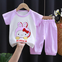 女童夏装套装婴儿夏季纯棉儿童宝宝衣服薄款两件套一两岁女宝女孩