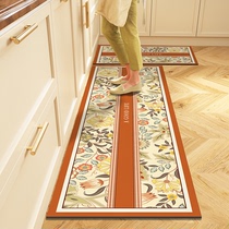 美式复古厨房地垫防滑防油可擦免洗pvc皮革垫子防水满铺厨房地毯