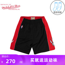 Mitchell Ness复古篮球裤12季SW球迷版NBA猛龙队男士运动裤短裤男