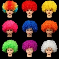 彩色爆炸头假发彩虹发套头套小丑搞笑搞怪活动装扮道具成人儿童用