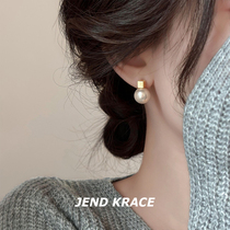 韩国轻奢珍珠耳钉女2024新款爆款纯银耳环小众设计高级感气质耳饰