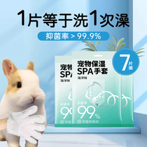 兔子专用洗澡神器免洗手套清洁手套免水洗兔兔荷兰猪清洁除臭用品