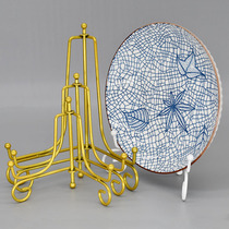 圆形展示赏盘装饰盘子托架工艺品铁艺相框瓷盘架摆件普洱茶饼钟表
