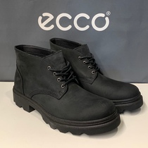 爱步ECCO男鞋新款时尚马丁靴潮流皮鞋高帮耐磨男靴子214744