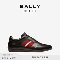 BALLY/巴利HALDIN男士黑色皮革网眼休闲运动鞋6238082
