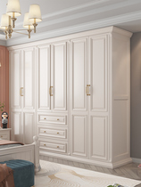 索菲亚官方美式全实木衣柜简约现代轻奢家用卧室成品白色大衣橱储