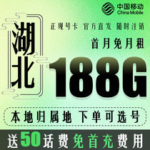 湖北武汉移动手机电话卡5G流量上网卡低月租套餐号码卡国内无漫游