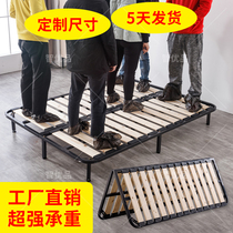 床架排骨架可折叠1.8米加厚床板实木双人1.5米龙骨钢架定制床架
