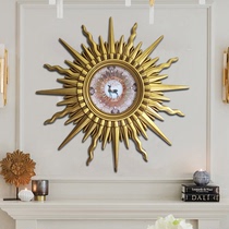 欧式客厅太阳神装饰镜美式玄关镜子壁挂沙发墙面镜法式壁炉挂镜画