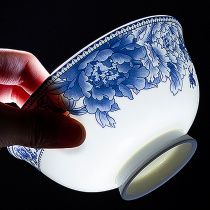 餐具吃饭碗单个家用景德镇<em>青花瓷碗套</em>装陶瓷个性中国风碗高脚面碗