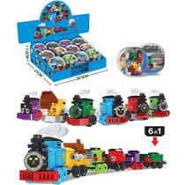 动漫玩具扭蛋拼装小颗粒积木兼容樂高汽车火车总动员6合1儿童礼物