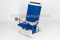铝管木扶手折叠椅户外折叠实木扶手调节躺椅铝合金超轻便携式靠背