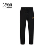 Cavalli Class卡沃利男装印花抽绳休闲裤男春夏新款垂感直筒长裤