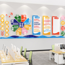 企业文化墙定制亚克力uv打印公司励志标语<em>3d墙贴</em>办公室背景墙装饰