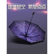 L防紫外线太阳伞男女士遮阳伞防晒黑胶三折折叠便轻晴雨伞两用