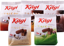 瑞士进口Kagi卡奇威化饼干125g 黑巧克力牛奶夹心饼干零食包邮