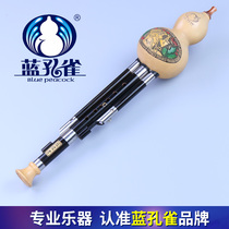 云南乐器专卖 C 降B 小D G F调 蓝孔雀演奏型黑檀木管葫芦丝