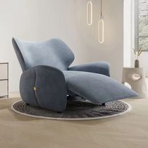 单人沙发椅布艺休闲椅客厅现代轻奢创意设计师可躺电动功能躺椅