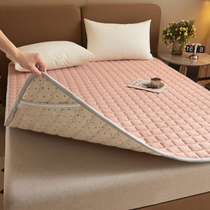 夹棉牛奶绒床褥防滑纯色秋冬加厚榻榻米法莱绒炕盖珊瑚绒床单床盖