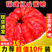 福建平和红心柚子10斤蜜柚当季新鲜水果葡萄三红肉叶琯溪整箱包邮