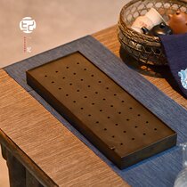 日式手工复古铜壶承长方形茶盘蓄水式干泡台茶台壶托壶垫功夫茶具