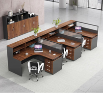 职员办公桌简约现代4/6人工位桌屏风卡座办公室桌椅组合办公家具