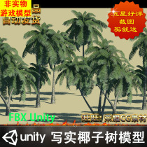 Unity次时代写实椰子树椰林3D模型虚拟物品非实物