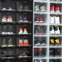 AJ鞋盒储物展示防氧化塑料球鞋收藏直立收纳高帮球鞋收纳盒4只装