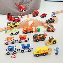 积木轨道声光磁性小火车兼容米兔小米轨道车木制质火赛车轨道玩具
