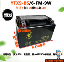 贝纳利YTX9-BS摩托车电瓶蓄电池gw250黄龙600原装免维护YTX9-bs电