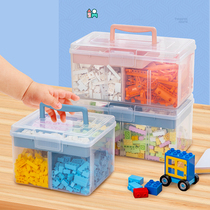 乐高收纳盒积木小颗粒零件分拣分格手提盒子装玩具收纳箱整理箱