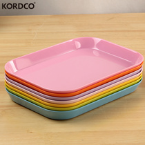 家用骨碟小托盘果盘长方形塑料水果盘客厅创意儿童零食盘点心盘子