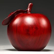 花梨木雕刻苹果摆件红木平安果家居客厅电视柜圣诞装饰工艺品送礼
