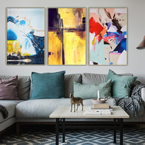 盈浩现代简约抽象客厅装饰画沙发背景墙大气三联北欧艺术色彩挂画