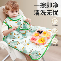 一体式餐椅罩衣辅食宝宝反穿衣吃饭围兜防水防脏婴儿童餐桌的饭兜