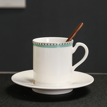 羊脂玉瓷陶瓷水杯马克杯咖啡杯带杯碟纯色办公杯茶杯商务礼品定制