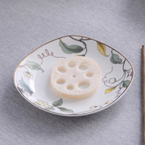骨瓷小吃碟唐山陶瓷餐具碟子圆形/方形菜碟酱油碟味碟