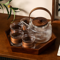日式玻璃茶壶套装家用养生壶茶杯高颜值客厅耐热下午茶沏茶茶壶茶