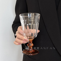 岸梵 小众法式苦艾酒杯高脚杯高颜值微醺煮酒杯家用喝洋酒玻璃杯