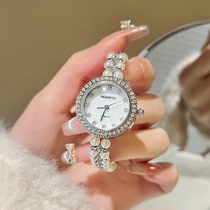 姬妮诗嫚中古轻奢珍珠手表女款复古小众精致小巧高级感贝母手链表