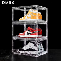 RMAX球鞋收纳盒AJ磁吸亚克力全透明鞋盒网红鞋墙塑料简易折叠鞋柜