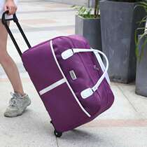 短途旅行<em>拉杆包</em>女大容量手提行李包轻便装衣服旅行袋带轮子可折叠