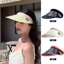 遮阳帽防紫外线透气空顶太阳帽小仙女学生逛街旅行防晒帽遮脸帽子