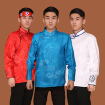 蒙古袍短款男士民族风元素蒙族歌手表演服饰蒙古日常生活装演出服