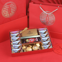 结婚回礼喜糖礼盒成品含糖中国风创意伴手礼糖果礼盒装巧克力套装