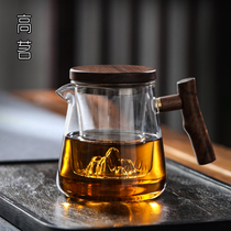 日式玻璃茶壶大容量家用茶水分离观山单壶耐高温泡红茶茶具可加热